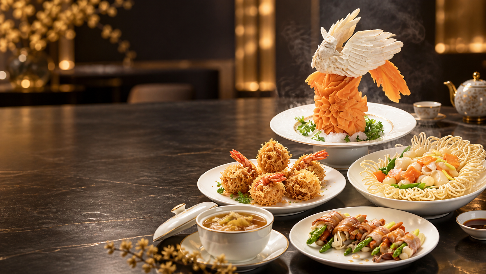 An elegant selection of Shaang Cuisine signature Cantonese dishes
